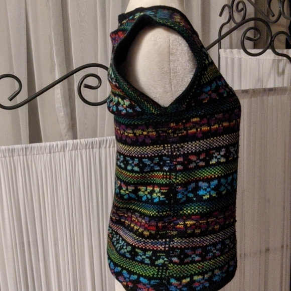 ๐จ๐ฆ Sz M Late 1970's Reversable Knit Vest - Picture 3 of 6